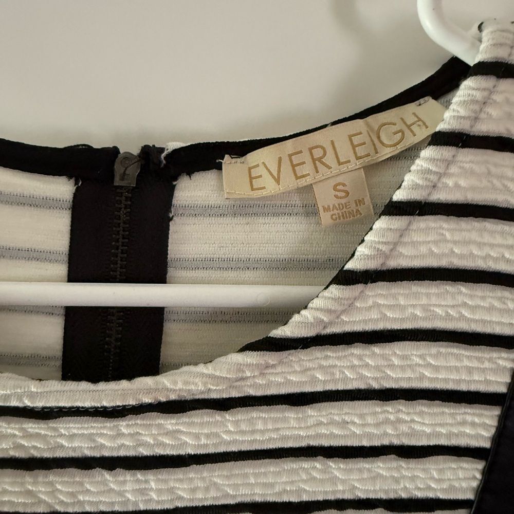 New Everleigh Bodycon Black and White Striped Dress - Picture 2 of 7